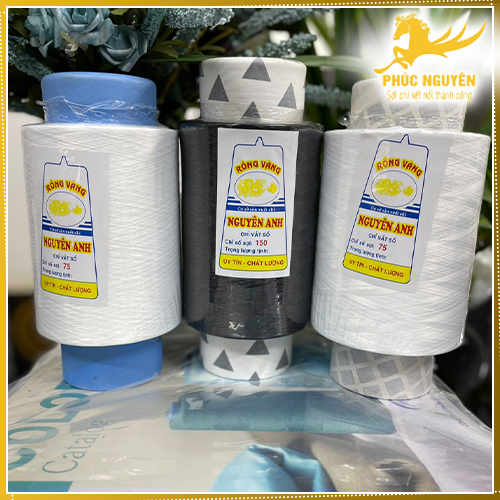 Tơ vắt sổ 75D và 150D polyester Trắng Đen